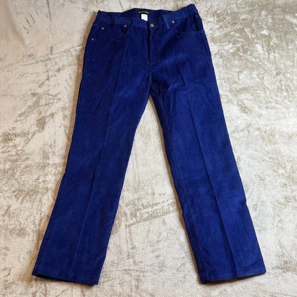 Stone Creek Men’s Corduroy Pants Size 34/M Blue
